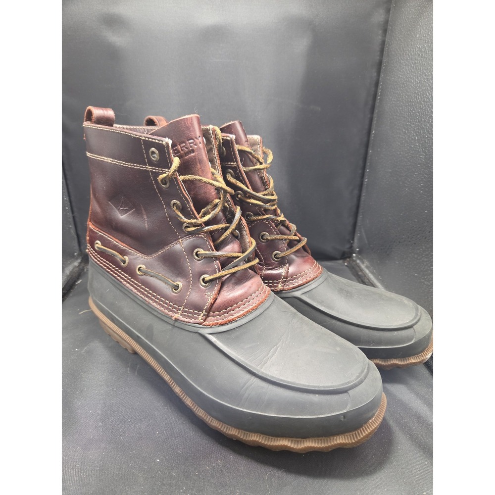 Sperry Top-Sider Decoy Waterproof Boots Mens Sz 10.5 Amaretto Brown